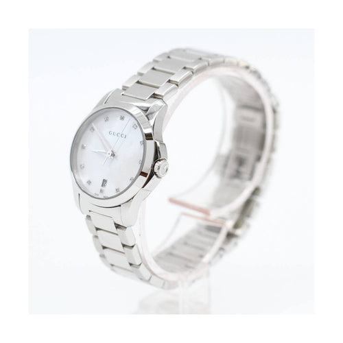 Montre Gucci G-Timeless - Montre YA126542 en acier et nacre 58 Facettes UKD363877FJ