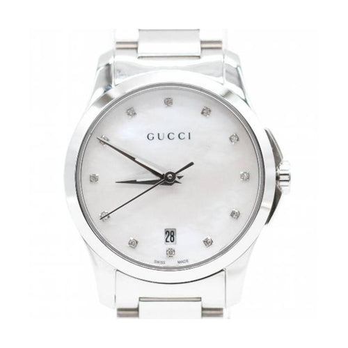 Montre Gucci G-Timeless - Montre YA126542 en acier et nacre 58 Facettes UKD363877FJ