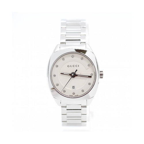 Montre Gucci - Montre YA142504 en acier avec diamants 58 Facettes UKD363882FJ