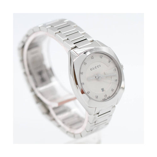 Montre Gucci - Montre YA142504 en acier avec diamants 58 Facettes UKD363882FJ