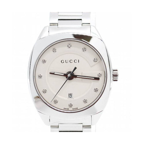 Montre Gucci - Montre YA142504 en acier avec diamants 58 Facettes UKD363882FJ