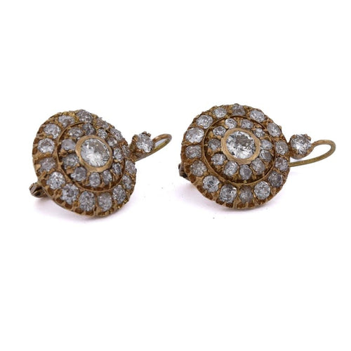Boucles d'oreilles Boucles d’oreilles - Motif circulaire en or jaune 18 kt et diamants 58 Facettes OR207 '(00069)