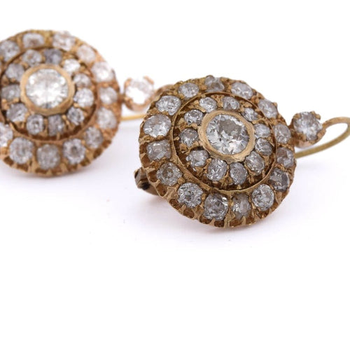 Boucles d'oreilles Boucles d’oreilles - Motif circulaire en or jaune 18 kt et diamants 58 Facettes OR207 '(00069)