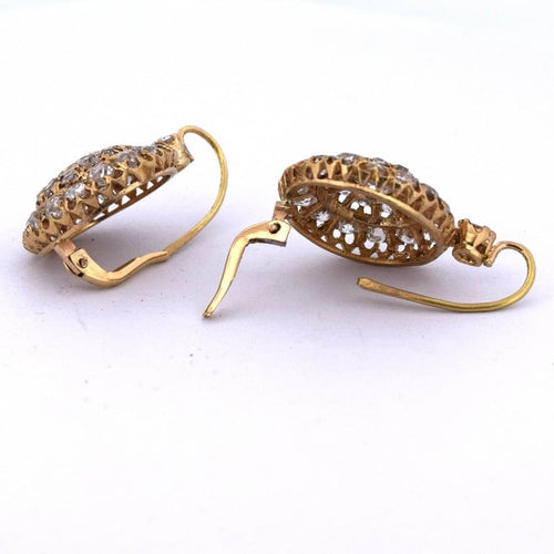 Boucles d'oreilles Boucles d’oreilles - Motif circulaire en or jaune 18 kt et diamants 58 Facettes OR207 '(00069)