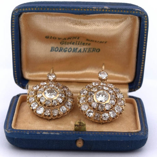 Boucles d'oreilles Boucles d’oreilles - Motif circulaire en or jaune 18 kt et diamants 58 Facettes OR207 '(00069)
