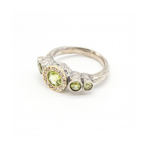 Bague Quinteto - Bague en or jaune 18K, argent et diamants 58 Facettes UKD363898SO