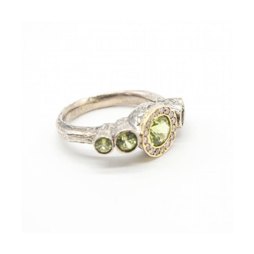 Bague Quinteto - Bague en or jaune 18K, argent et diamants 58 Facettes UKD363898SO