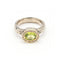 Bague Bague - Or jaune 18K et argent avec diamants et péridot 58 Facettes UKD363901SO
