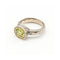 Bague Bague - Or jaune 18K et argent avec diamants et péridot 58 Facettes UKD363901SO