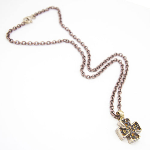 Collier Collier - Croix avec citrines en or blanc 18K 58 Facettes UKD363908SO