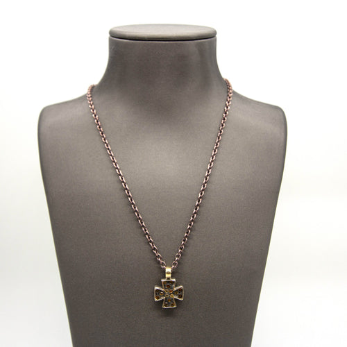 Collier Collier - Croix avec citrines en or blanc 18K 58 Facettes UKD363908SO