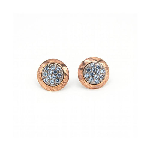 Boucles d'oreilles AZURE - Boucles d’oreilles en or rose 18K, argent et topazes 58 Facettes UKD363913SO