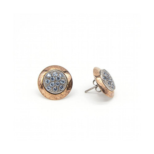 Boucles d'oreilles AZURE - Boucles d’oreilles en or rose 18K, argent et topazes 58 Facettes UKD363913SO