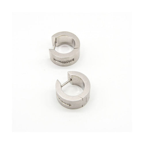 Boucles d'oreilles VETO - Boucles d’oreilles en acier avec diamants 0,10 ct 58 Facettes UKD363917SO