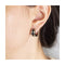 Boucles d'oreilles NOIR - Boucles d'oreilles en acier et céramique avec diamants 0,02 ct 58 Facettes UKD363920SO