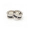 Boucles d'oreilles NOIR - Boucles d'oreilles en acier et céramique avec diamants 0,02 ct 58 Facettes UKD363920SO