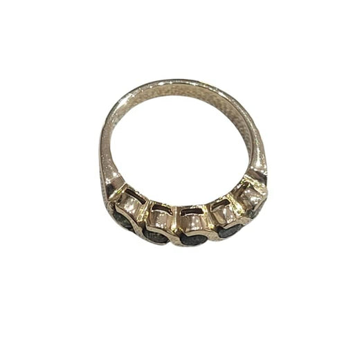 Bague 53 Bague - Tourmalines vertes en or jaune 18 carats 58 Facettes S287