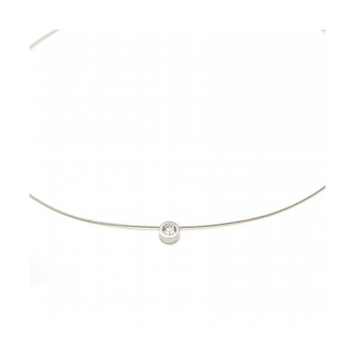 Collier Collier - Solitaire diamant 0,12 ct sur acier tressé 58 Facettes UKD363928SO