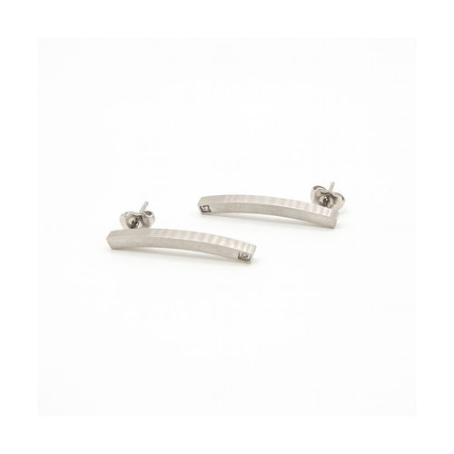 Boucles d'oreilles STILO - Boucles d’oreilles en acier 316L et diamants 58 Facettes UKD364016SO