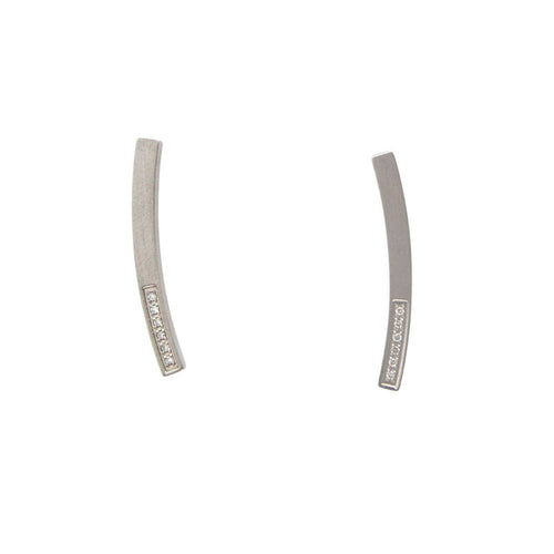 Boucles d'oreilles STILO - Boucles d’oreilles en acier 316L et diamants 58 Facettes UKD364018SO