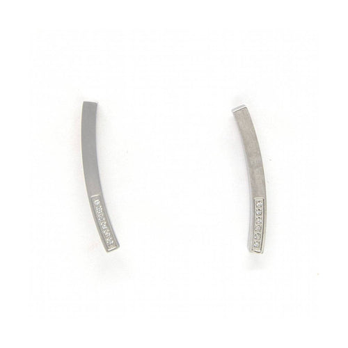 Boucles d'oreilles STILO - Boucles d’oreilles en acier 316L et diamants 58 Facettes UKD364018SO