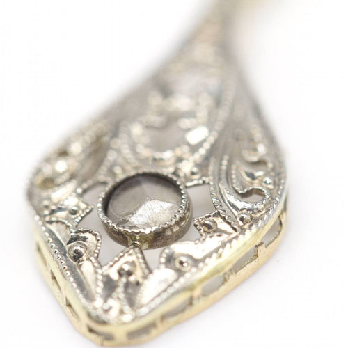 Pendentif Pendentif vintage - Or jaune 18 ct et platine avec diamants 58 Facettes UKD364090JC