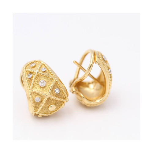 Boucles d'oreilles Nouvelle - Boucles d’oreilles en or jaune 18 ct et diamants 58 Facettes UKD364100JC