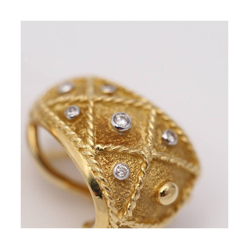 Boucles d'oreilles Nouvelle - Boucles d’oreilles en or jaune 18 ct et diamants 58 Facettes UKD364100JC