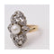 Bague Belle Époque - Bague bicolore en or jaune 18 kt et platine 950 58 Facettes UKD364104JC