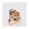 Bague Belle Époque - Bague bicolore en or jaune 18 kt et platine 950 58 Facettes UKD364104JC