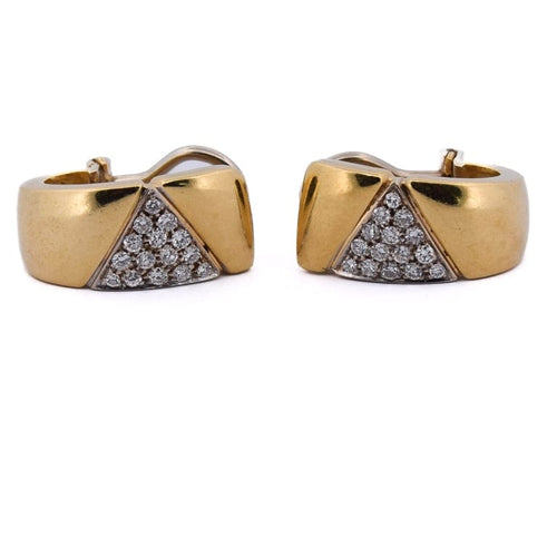 Boucles d'oreilles Boucles d'oreilles - Motif géométrique en or jaune 18 kt et diamants 58 Facettes OR208 '(00919)