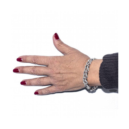 Bracelet Bracelet à maillons pavés de diamants en or blanc 18 kt 58 Facettes UKD364208LF