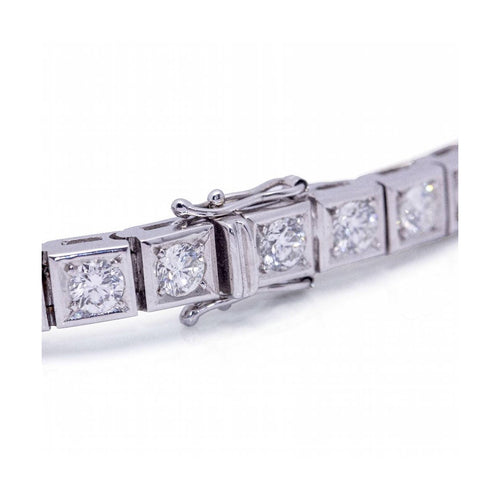 Bracelet Rivière - Bracelet en or blanc 18 kt et diamants 58 Facettes UKD364210LF