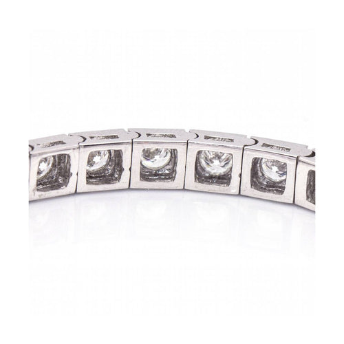 Bracelet Rivière - Bracelet en or blanc 18 kt et diamants 58 Facettes UKD364210LF