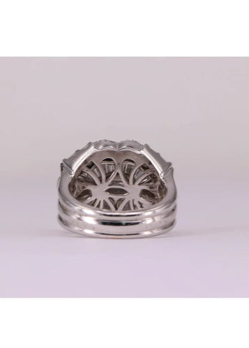 Bague 55 Bague en or blanc et diamants 58 Facettes RNG0558
