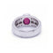 Bague BIRMANIA - Bague en or blanc 18 kt avec rubis et diamants 58 Facettes UKD364213LF