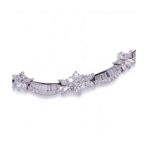 Collier THAYPER - Collier en or blanc 18K et diamants 7,90 ct G/VS 58 Facettes UKD364220LF