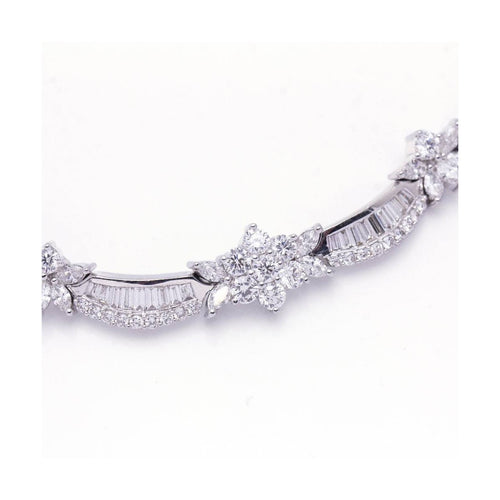 Collier THAYPER - Collier en or blanc 18K et diamants 7,90 ct G/VS 58 Facettes UKD364220LF