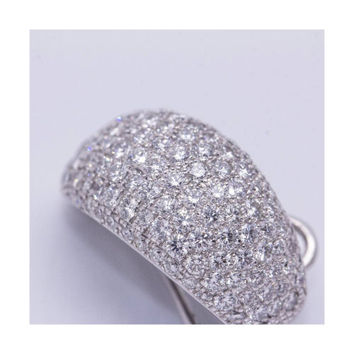 Boucles d'oreilles TAUBE - Boucles d’oreilles pavées de diamants en or blanc 18 kt 58 Facettes UKD364221LF