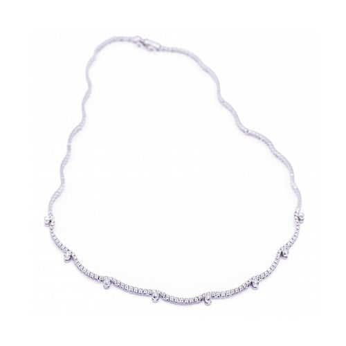 Collier VAGUES - Collier en or blanc 18 kt et diamants 1,70 ct 58 Facettes UKD364222LF