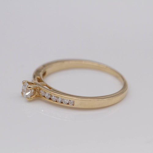 Bague AMOUR - Bague demi-alliance en or jaune 18K et diamants 58 Facettes UKD364358CH