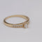 Bague AMOUR - Bague demi-alliance en or jaune 18K et diamants 58 Facettes UKD364358CH