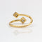 Bague PRINCESS - Bague en or jaune 18K et diamants taille princesse 58 Facettes UKD364481GM