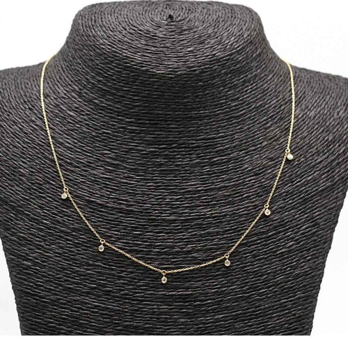 Collier CELIA - Collier en or jaune 18K avec diamants 58 Facettes UKD364601GM