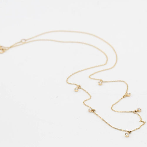 Collier CELIA - Collier en or jaune 18K avec diamants 58 Facettes UKD364601GM
