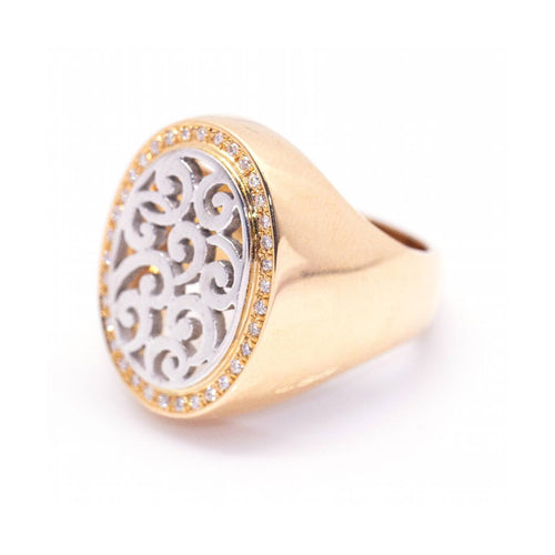 Bague SIGNAL - Bague unisexe en or bicolore 18 kt et diamants 58 Facettes UKD364832FV