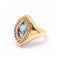 Bague Bague navette - Topaze et diamants en or rose 18 ct 58 Facettes UKD364833FV