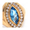 Bague Bague navette - Topaze et diamants en or rose 18 ct 58 Facettes UKD364833FV