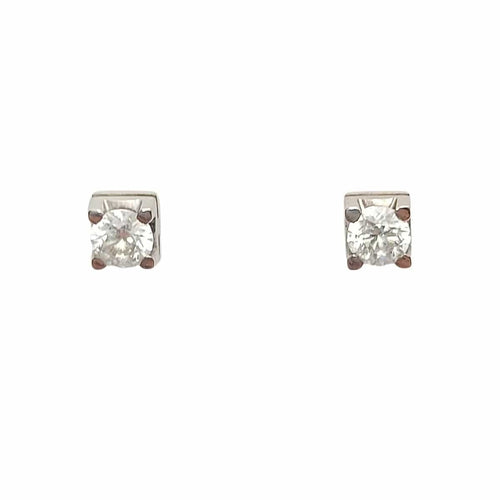 Boucles d'oreilles Boucles d’oreilles dormeuses - Diamants taille brillant en or blanc 18 ct 58 Facettes UKE361233KA
