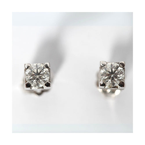 Boucles d'oreilles Boucles d’oreilles dormeuses - Diamants taille brillant en or blanc 18 ct 58 Facettes UKE361233KA